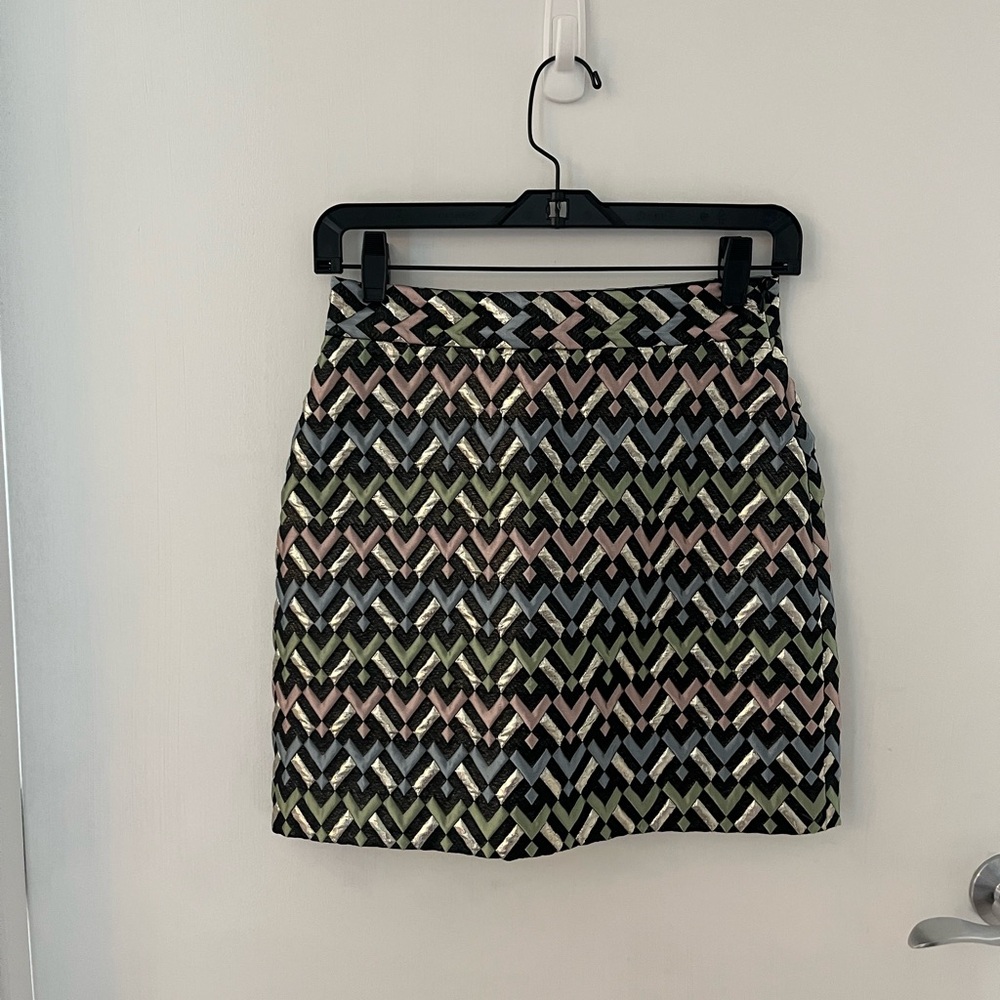 Milly Metallic Runway Mini Skirt size 2
